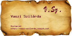 Vaszi Szilárda névjegykártya